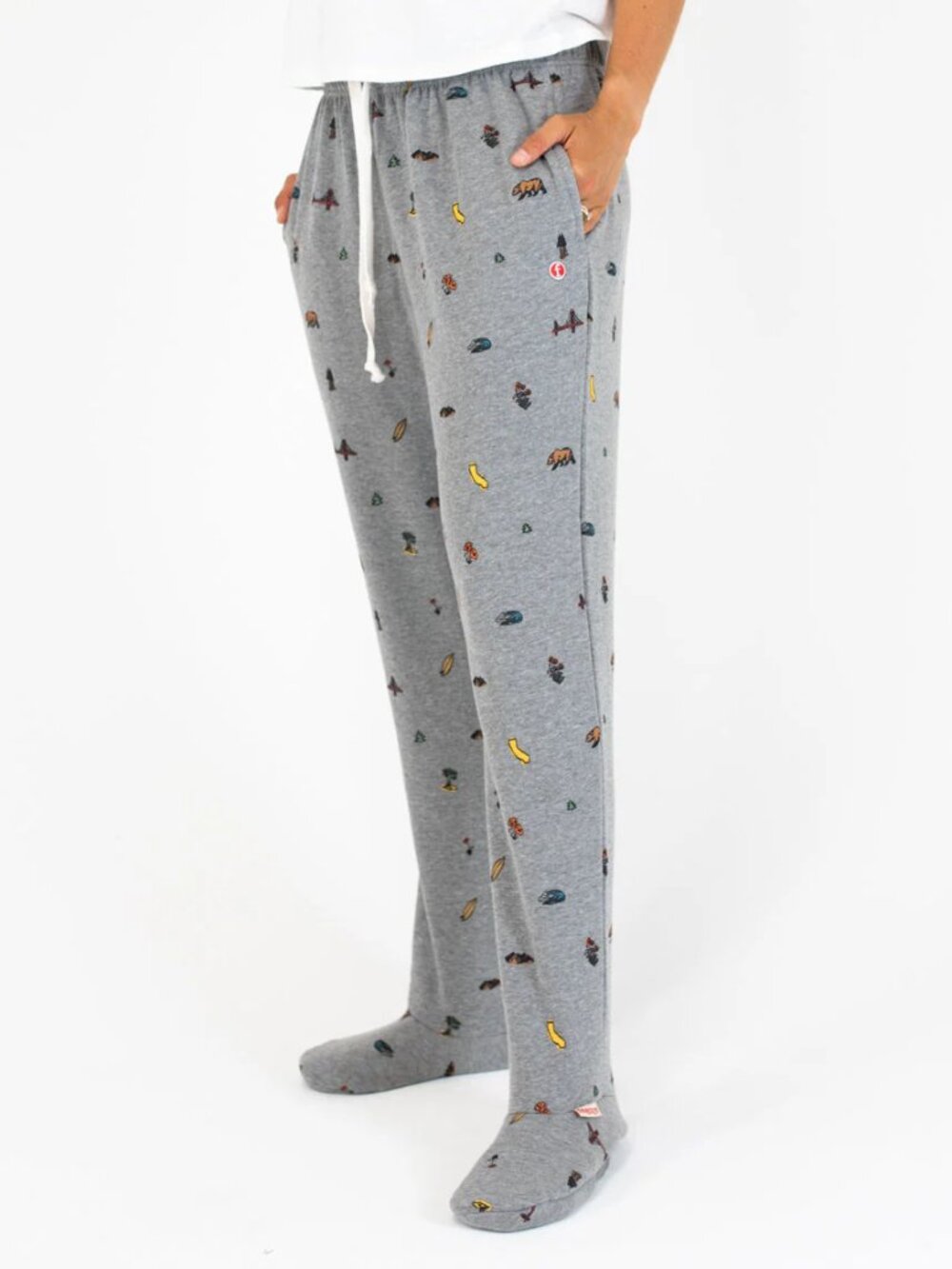 Feejays California Gray Foot Sweatpants Unisex Size Large Limited Comfy Lounge